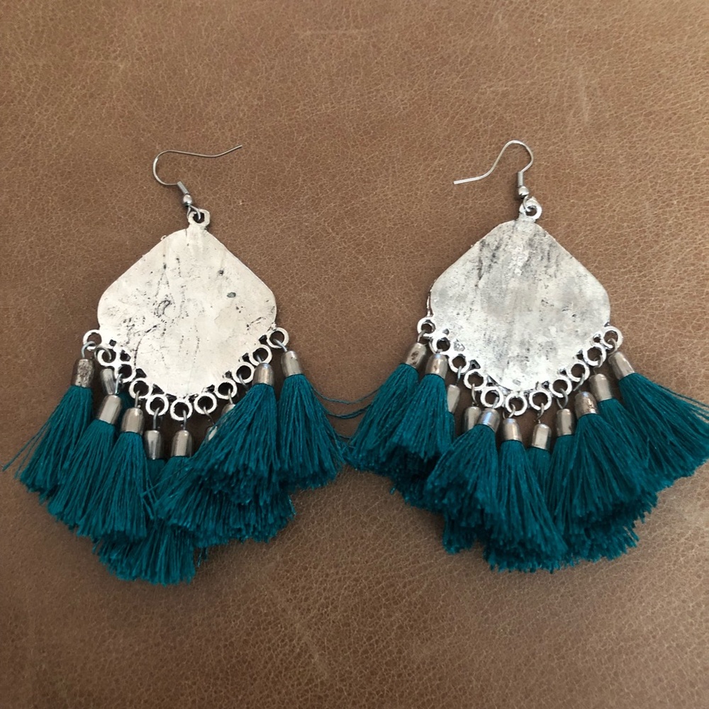 Mirror tassel earrings - Picture 4 of 4